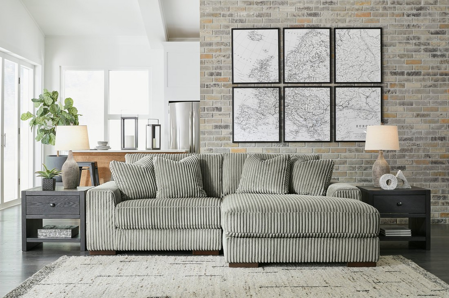 "Modern 2-Piece L-Shaped Sectional – Left/Right Facing Chaise, Two Colors"