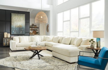 6-Piece U-Shaped Sectional Sofa – 2 Color Options
