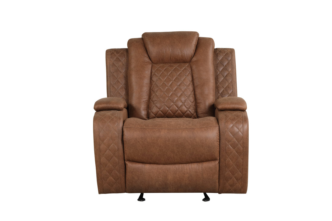 3PC Saddle Reclining Living Room Set- BLUETOOTH SPEAKERS/LED, Manual Reclining, Sofa Drop Down w/ 2 Charging Pads, Reading Lights