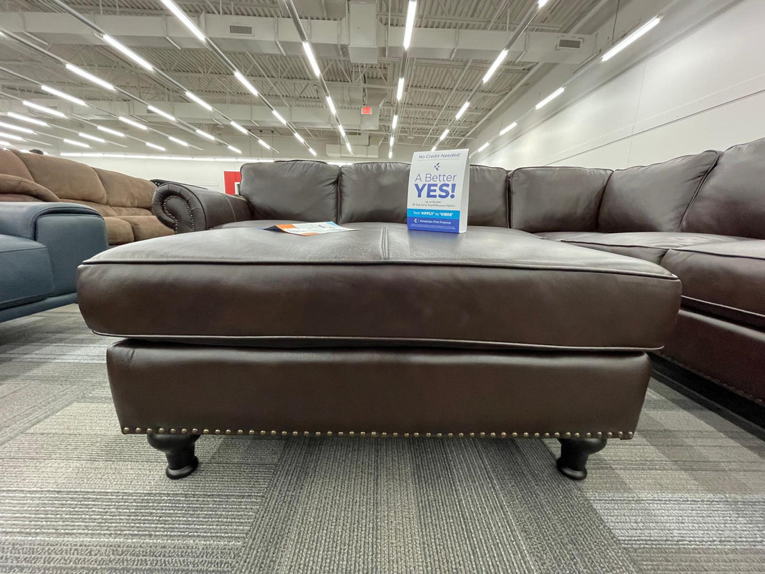 Mortara Top Grain Brown Leather Sectional
