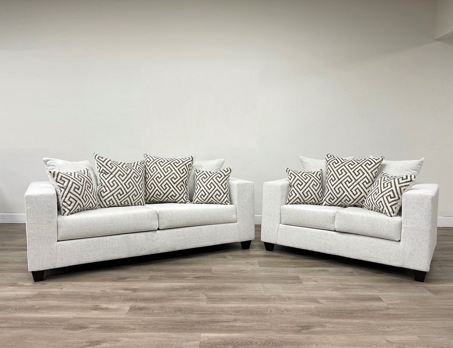 Modern Sofa & Loveseat Set – Premium Fabric, Sturdy Frame