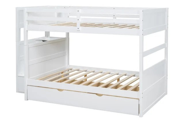 315 Staircase Storage Bunk Bed w/ Trundle – Full over Full & Solid Wood (PRE-ORDER)