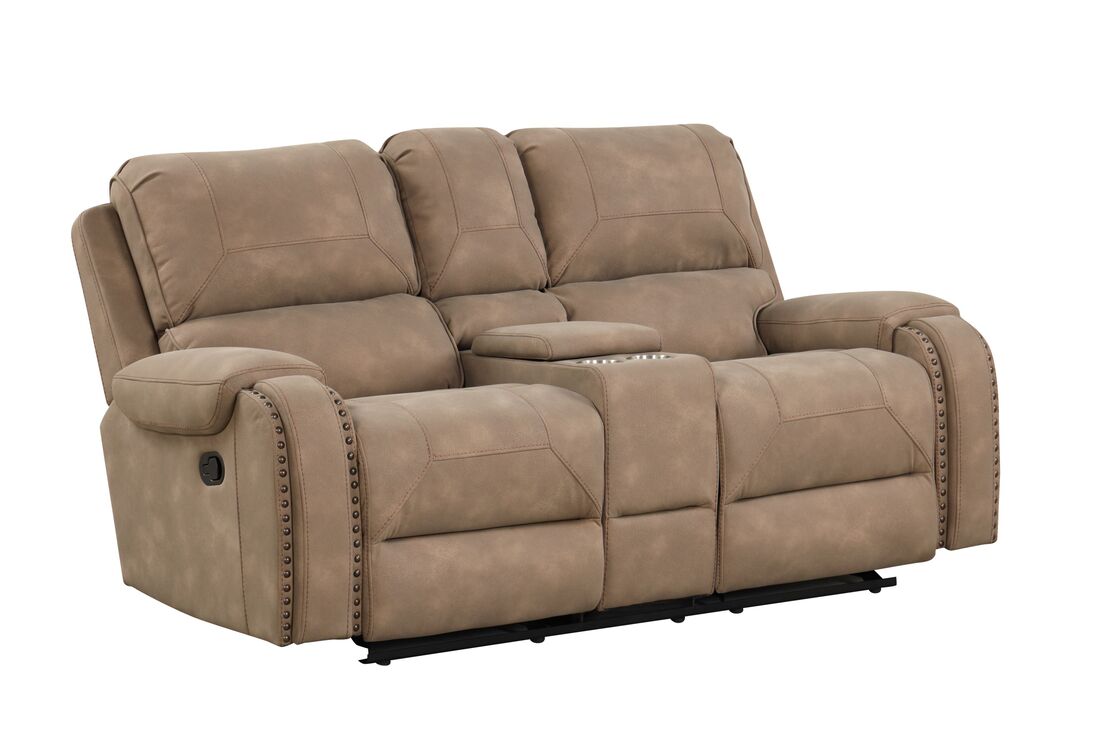 Titan OVERSIZED 3pc Reclining Set, Sofa Drop Down Table W/Power Outlet/USB Ports, Loveseat with Gliders and Storage Console & Rocker Swivel Recliner Chair / PRE-ORDER
