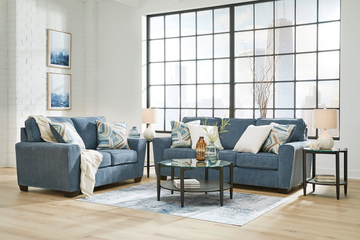218 - Blue Sofa & Loveseat Set – Modern Living Room Suite (PRE-ORDER)