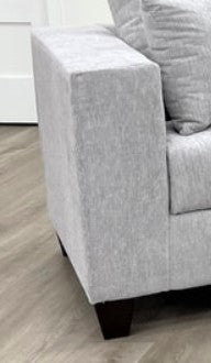 Dove L-Shaped Sectional w/Left Arm Chaise, Thick Gray Fabric