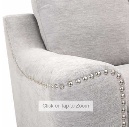 Boardwalk Fabric L-Shaped Sectional, Foam seat cushions-Solid wood legs-Nail head trim-Sinuous spring suspension
