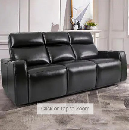 Leather Power Reclining Sofa With Drop