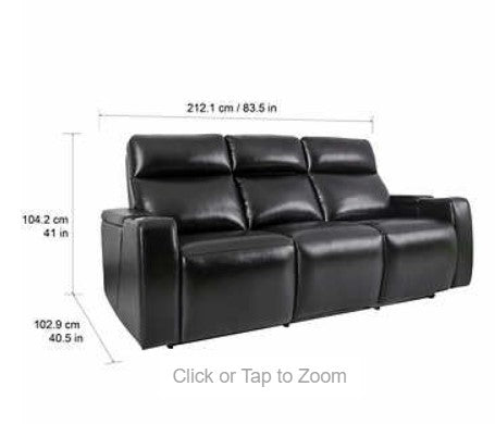 Leather Power Reclining Sofa With Drop Down Table 2 Recliners Wi Danca Furniture In Little Rock Ar