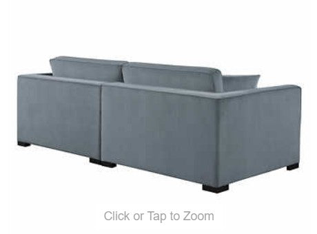 Thomasville Shayna 2-piece Fabric Sofa with two toss pillows, Solid wood legs, Grey