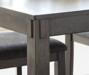 GRAY - 6PC TABLE, (4) CHAIRS , BENCH