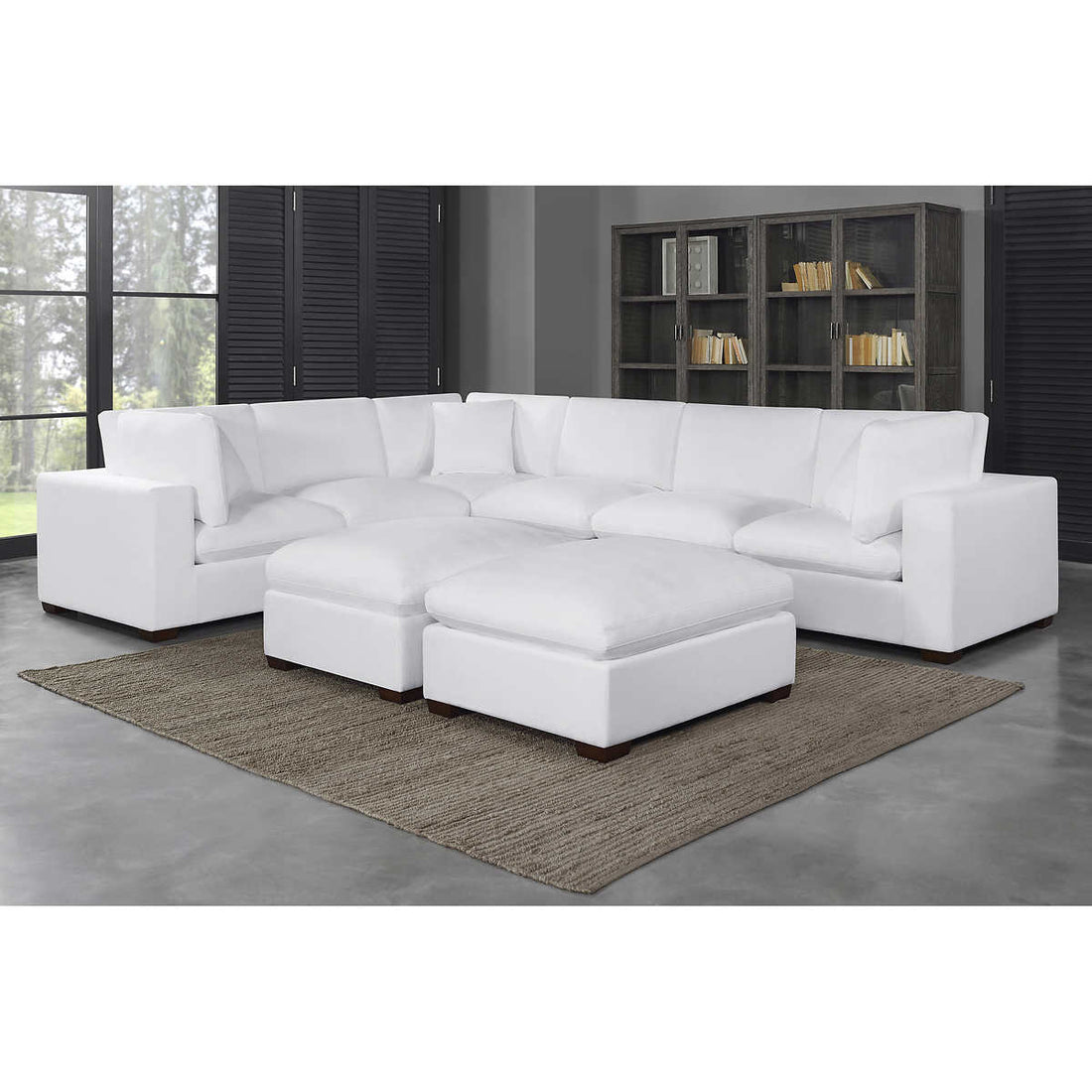Thomasville Lowell 8-piece Fabric Modular Sectional, White