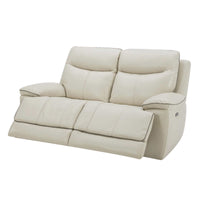 Messina Leather Power Reclining Loveseat with Power Headrests